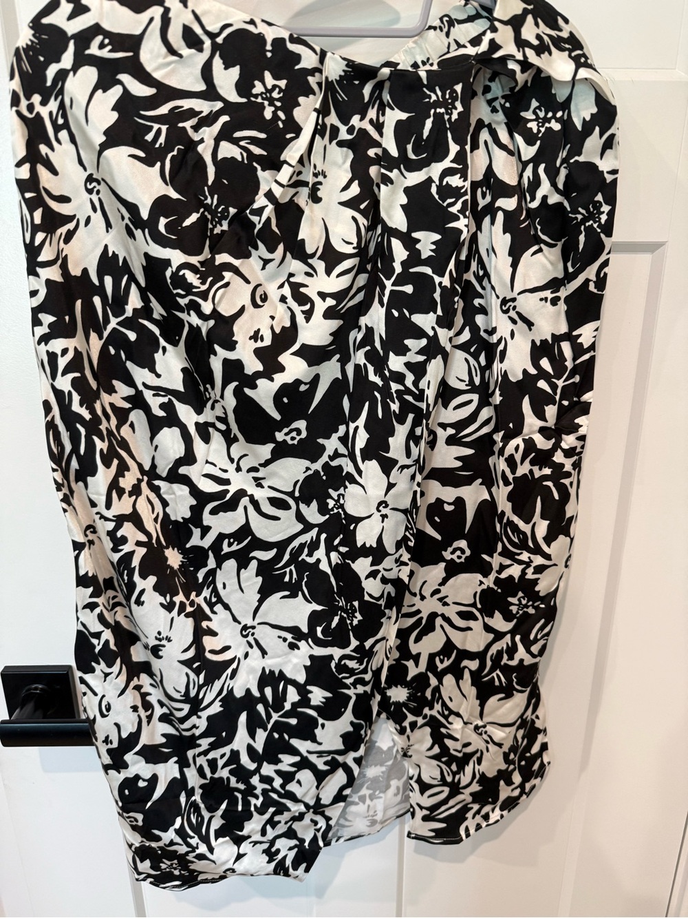 Nation LA black and White Floral Midi Skirt
